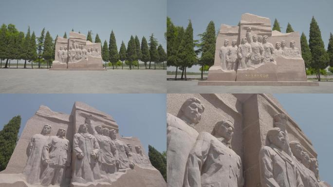 4k济南泺口九烈士的雕塑