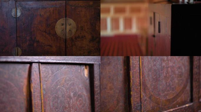 藏人家中古老木柜质感