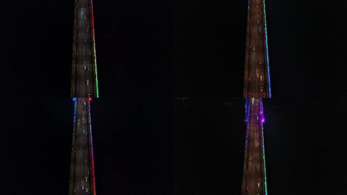 西安浐灞彩虹桥夜景