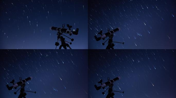 【4K正版】天文望远镜星空延时