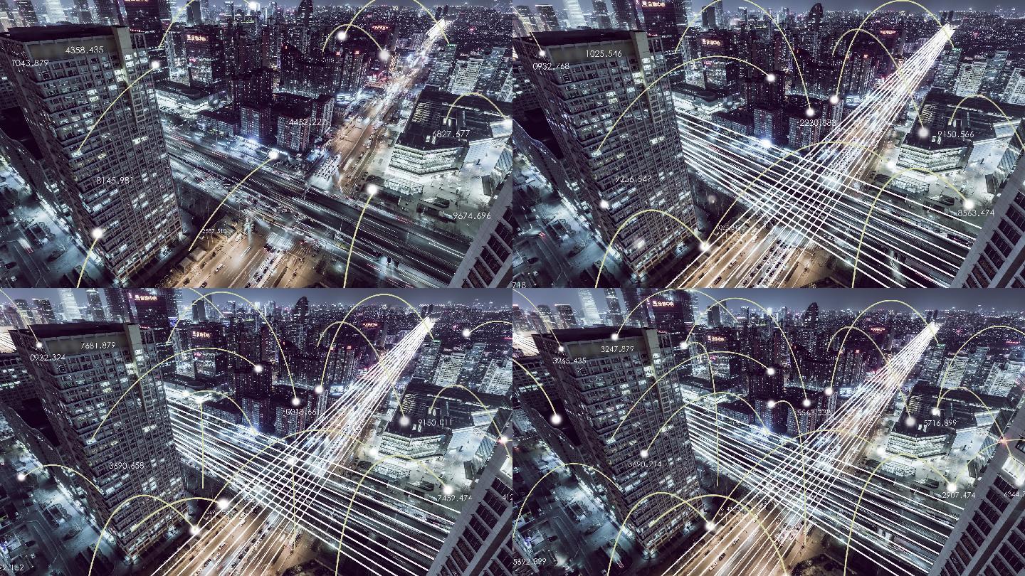夜间城市网络智慧城市