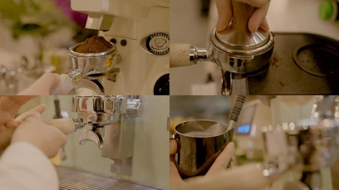咖啡制作拉花运镜