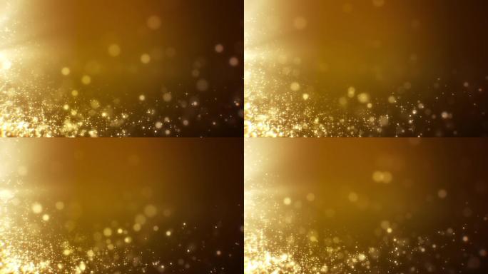 金色震撼粒子星光视频背景