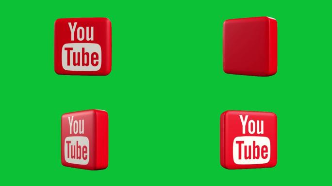 Youtube油管3d图标logo演绎