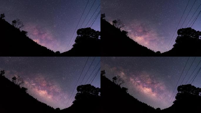 4K银河星空延时银河夜景延时