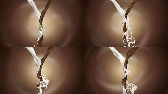 牛奶和巧克力的碰撞