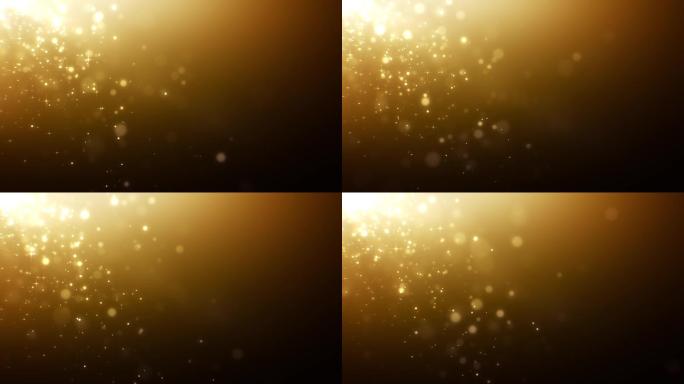 金色十字星光粒子循环视频背景