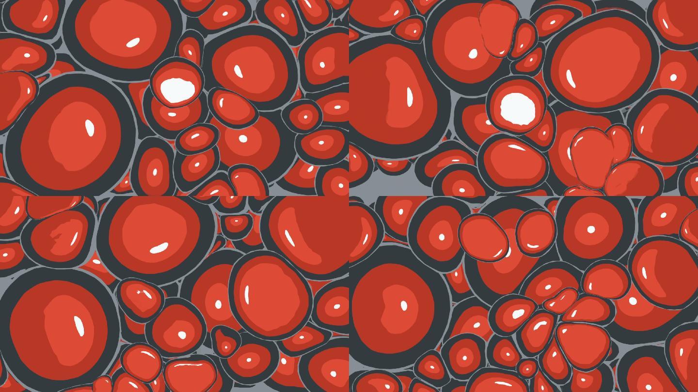 三维渲染红色浮动球体