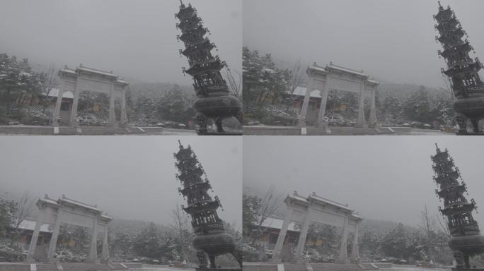 大雪中的建筑仙侠剧拍摄地