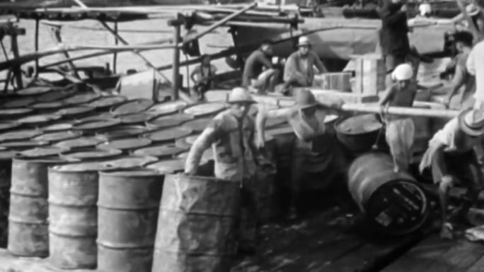 40年代码头搬运工、货物集散