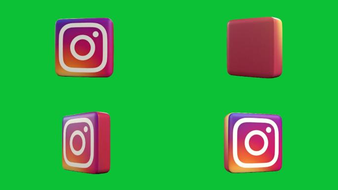 Instagram3d图标logo演绎