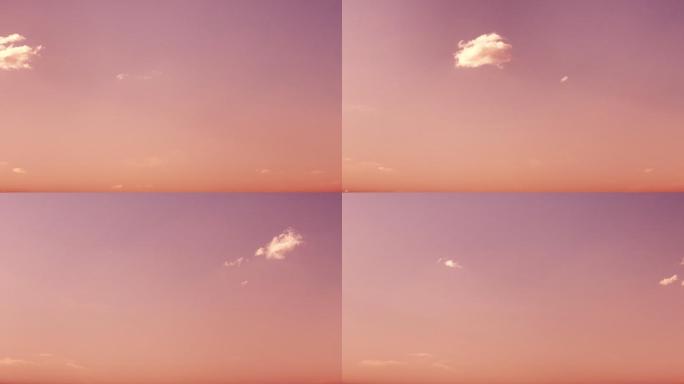 【HD天空】粉色云层浪漫唯美少云干净背景