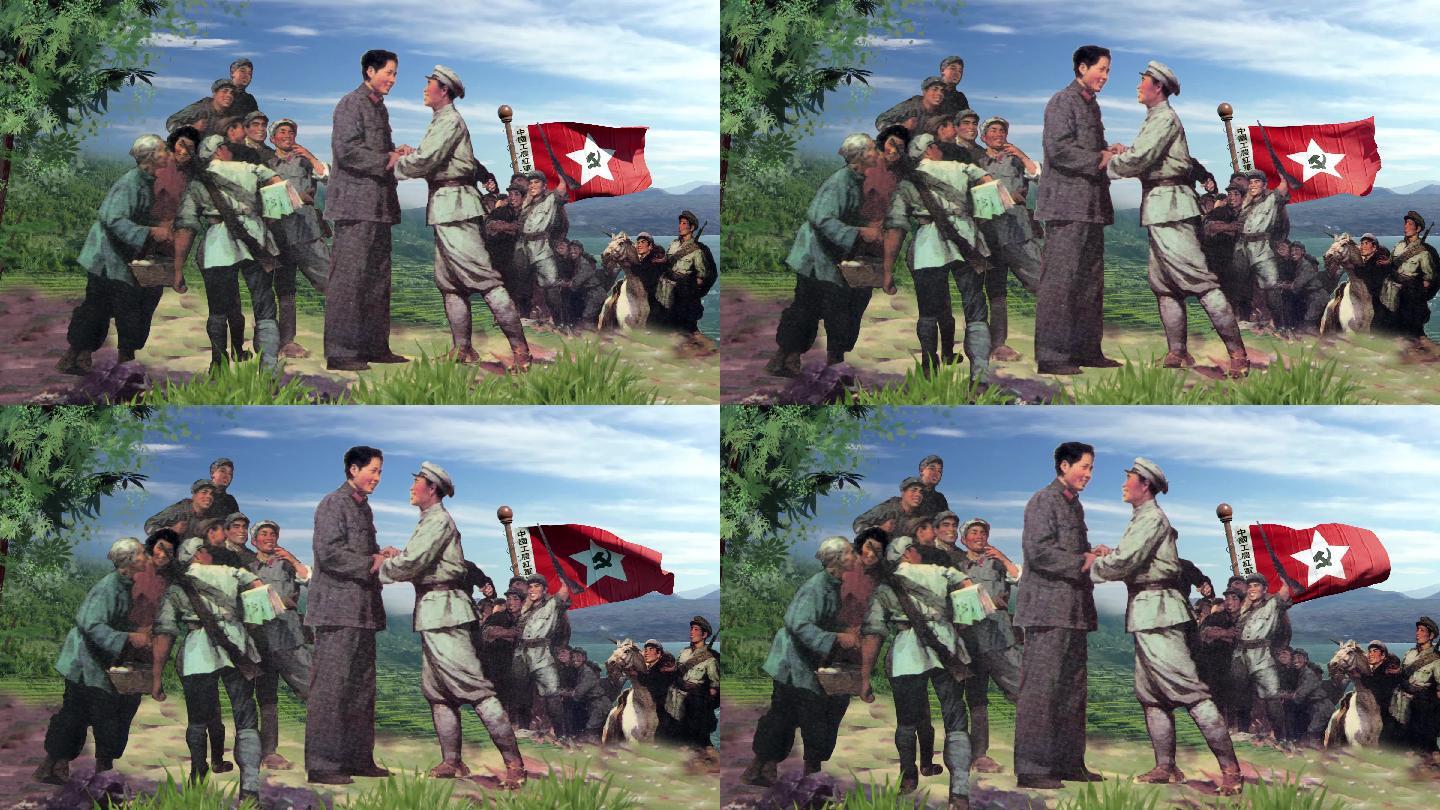 井冈山会师4k视频素材