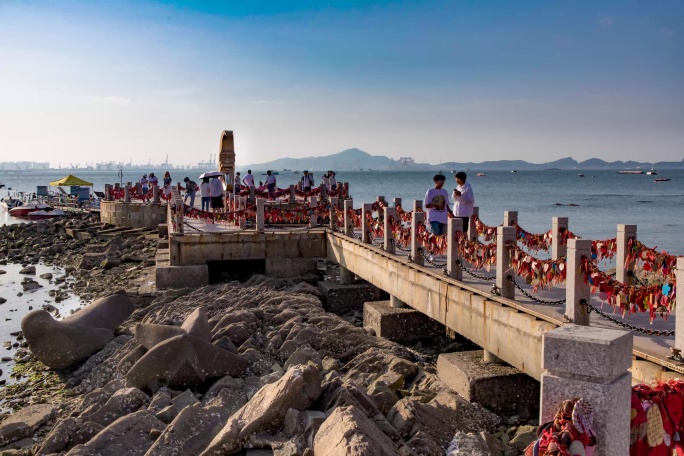 海边人流延时