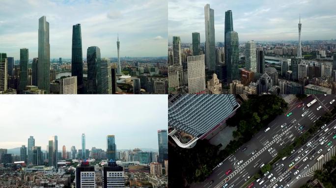 2K60帧—珠江新城广州塔航拍