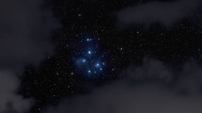 在多云的夜晚可以看到的星星