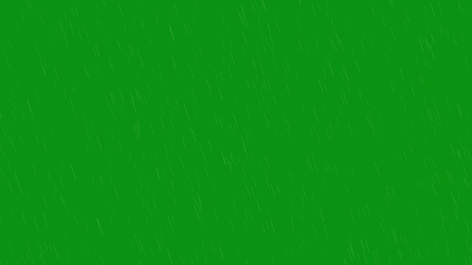 绿色屏幕的真实的强降雨