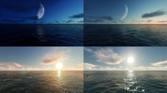 2k唯美日月交替太阳月亮时间变换