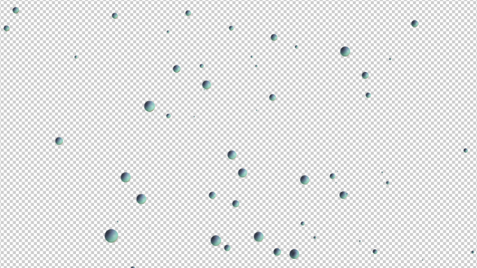 【4K粒子|透明通道】灰蓝小球体粒子上升