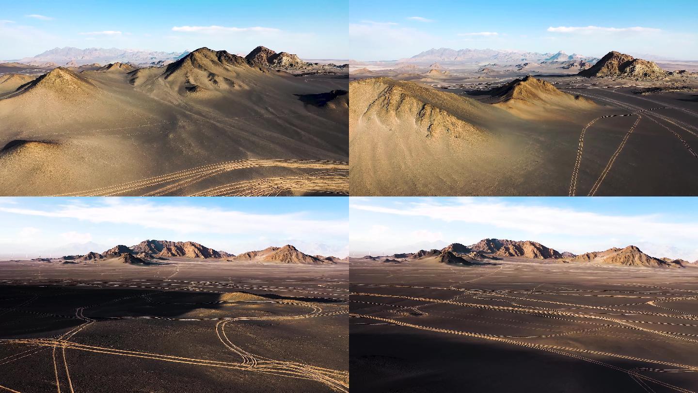 黑独山黄昏三段4K航拍视频