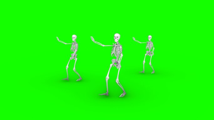 三个跳舞的骨架