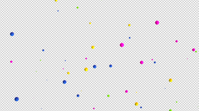 【4K粒子|透明通道】彩虹小球体粒子上升