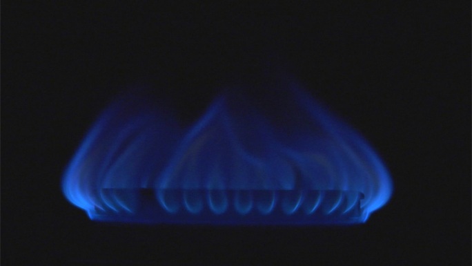 煤气炉燃烧器蓝色火焰