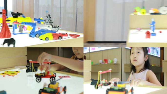 3D打印作品展示，人工智能创客教育作品