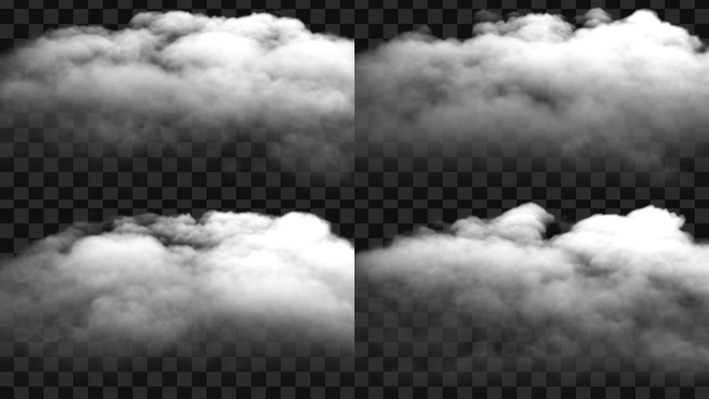白色云彩云雾云朵PNG序列帧73B