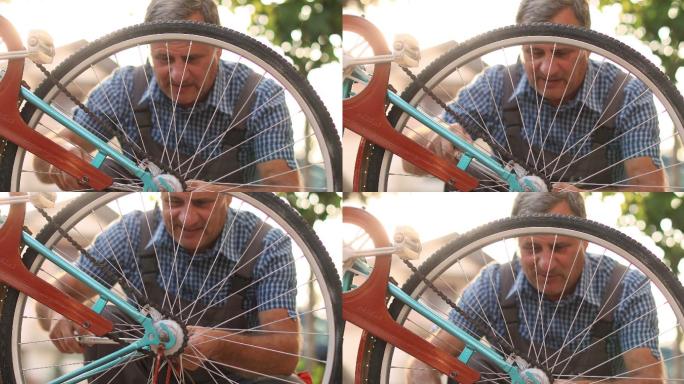 老年人维修自行车说明业务