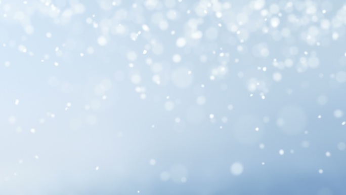雪花落在浅蓝色背景上的循环动画。
