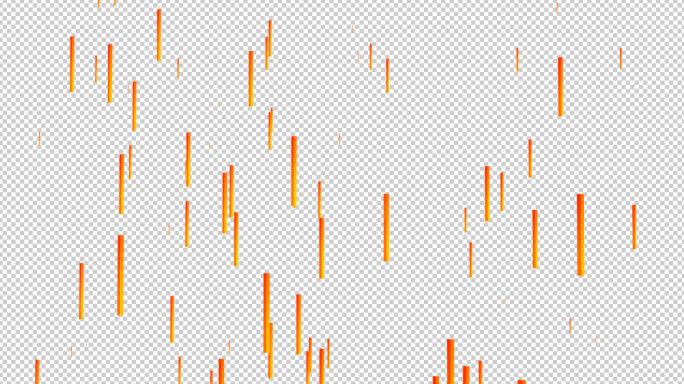 【4K粒子|透明通道】橙红长方体粒子上升