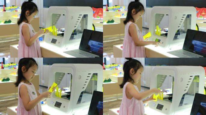 少儿编程，少儿3D打印学习，操作3D打印