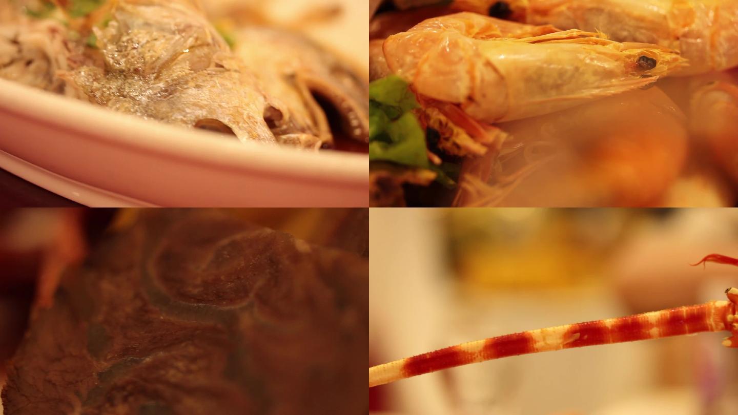 海鲜龙虾红酒牛肉