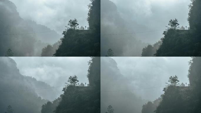 【4K原创】云雾缭绕的山谷