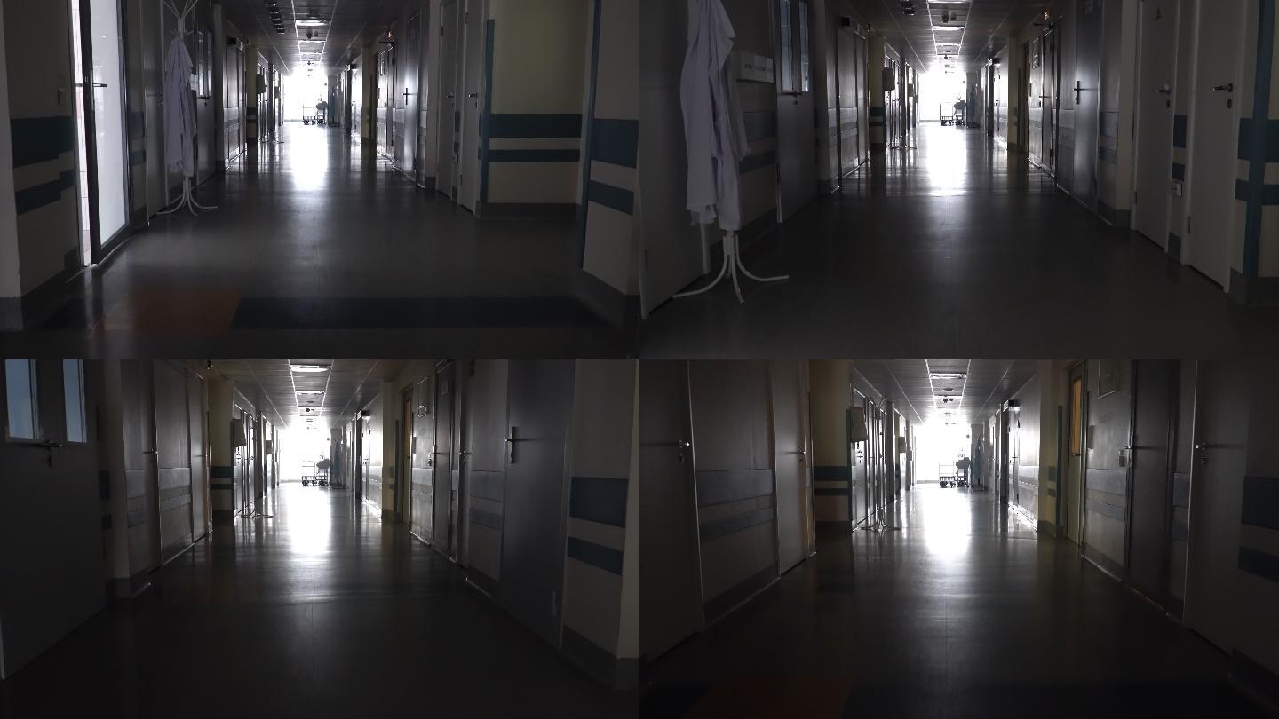 黑暗的长走廊患者病房住院部