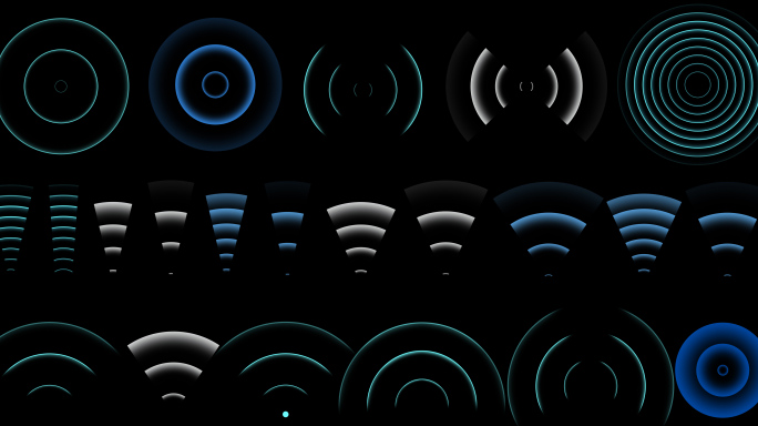 47款电波脉冲信号扩散素材