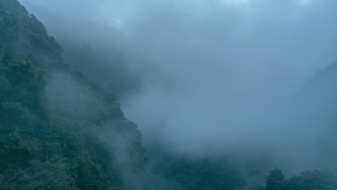 【4K原创】山谷中的雾气