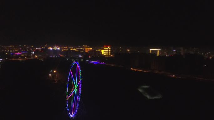 呼和浩特市阿尔泰游乐园夜景