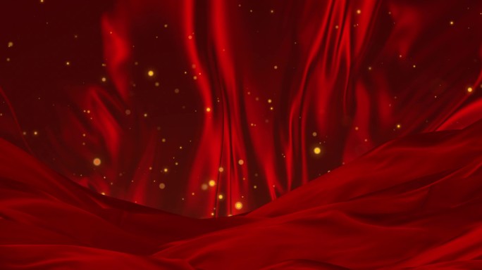 大气红色绸子舞台背景