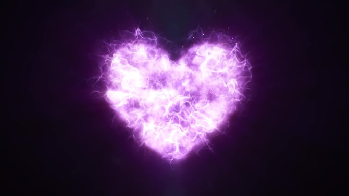 紫色浪漫爱心循环视频