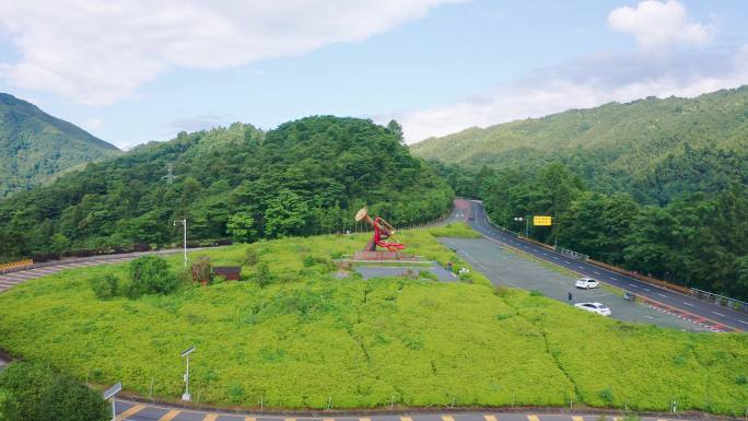 【原创4K】井冈山胜利的号角盘山路全景