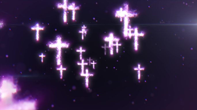 紫色神圣十字架移动循环视频