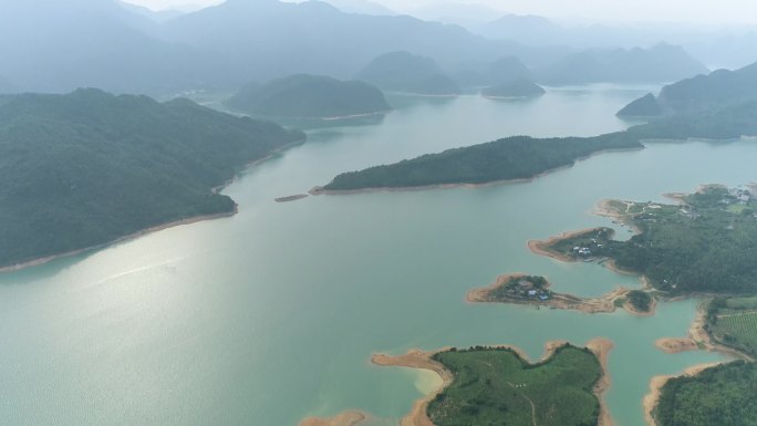 南水水库航拍全景