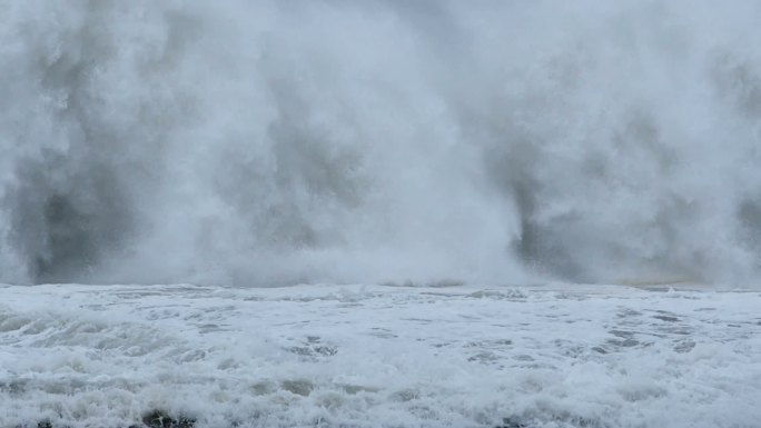 风暴海不可抗力洪水淹没海浪巨浪