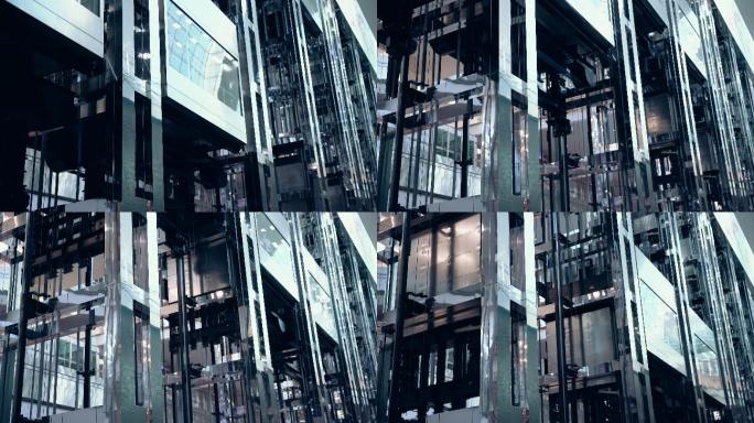 电梯机械结构设计实拍视频素材空镜升降