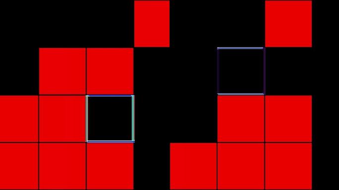 动感红色块频闪