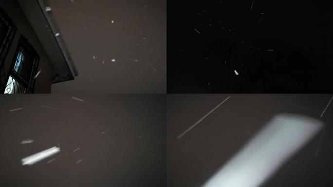 4K视频素材夜雪