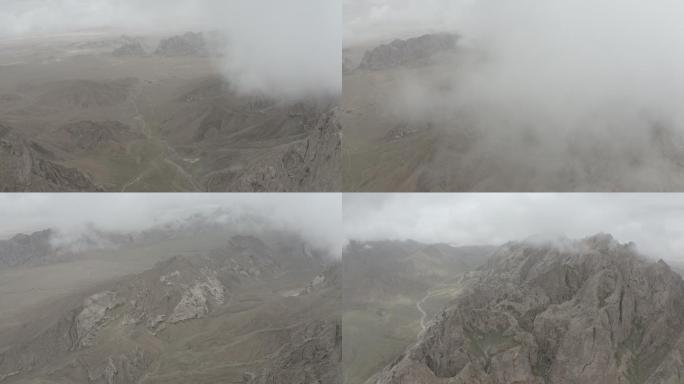 云雾缭绕的双石峡-茫崖（D-LOG）素材