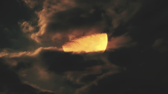 【HD天空】奇幻月落星空月亮虚拟魔幻金月